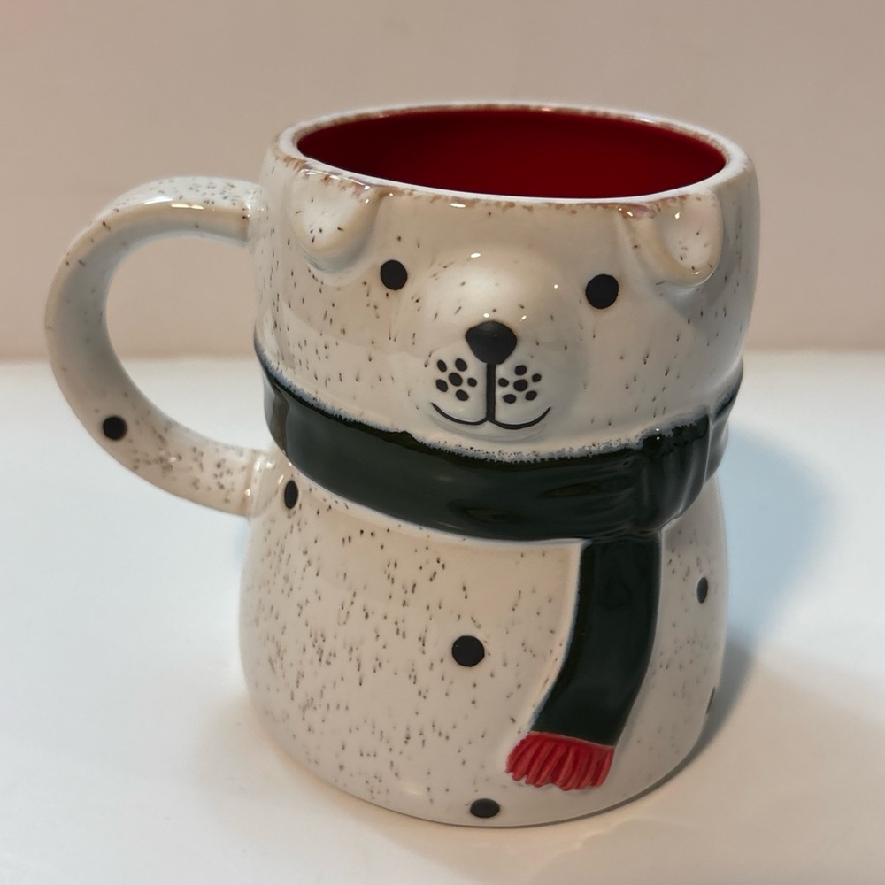 Crate & Barrel Winter Dog 12-oz. Holiday Mug Brand New